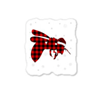 Bee Funny Bee Christmas Red Plaid Pajama Animals Lover 602 Sticker | Artistshot