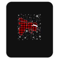 Bee Funny Bee Christmas Red Plaid Pajama Animals Lover 602 Mousepad | Artistshot