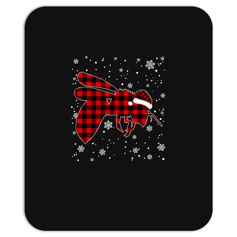 Bee Funny Bee Christmas Red Plaid Pajama Animals Lover 602 Mousepad | Artistshot