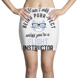 flight instructor cat gifts for cat lovers   it ain't easy being purr Mini Skirts | Artistshot