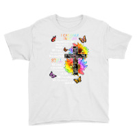 Sunflower Jesus Cross Butterfly I Can Imagine Christian Gift Youth Tee | Artistshot