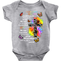 Sunflower Jesus Cross Butterfly I Can Imagine Christian Gift Baby Bodysuit | Artistshot