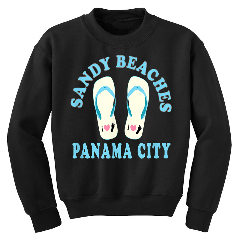 Panama City Vacation Sandy Beaches I Heart Flip Flops T Shirt Youth Sweatshirt by dequariusgoblirsch | Artistshot