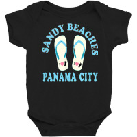 Panama City Vacation Sandy Beaches I Heart Flip Flops T Shirt Baby Bodysuit | Artistshot