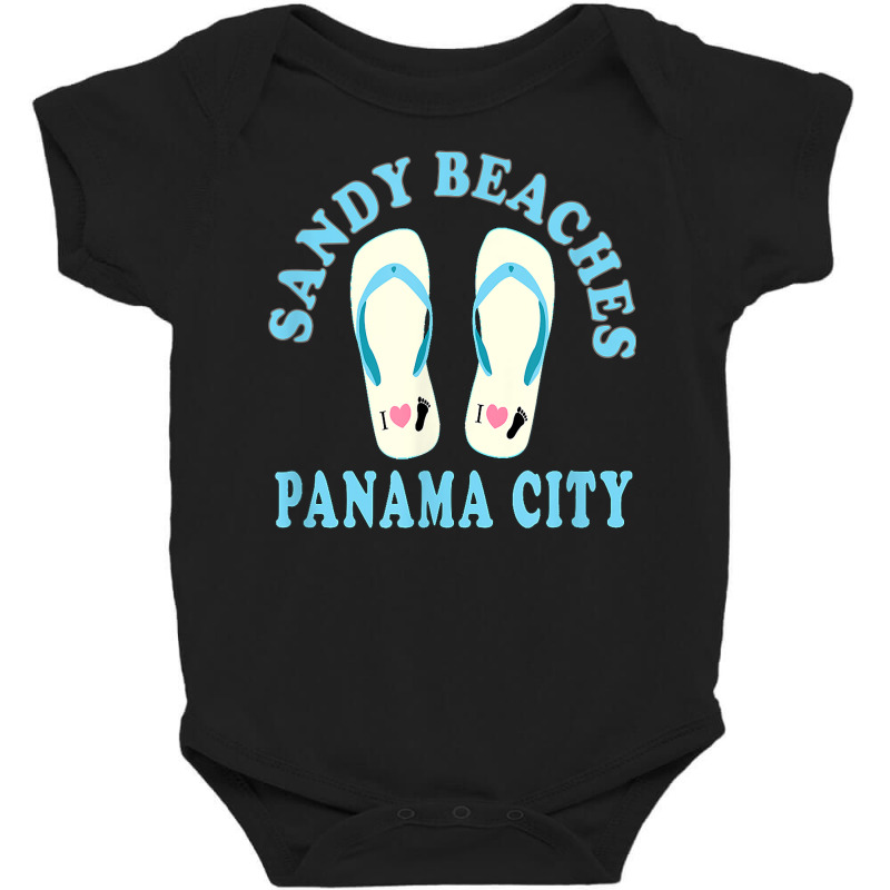 Panama City Vacation Sandy Beaches I Heart Flip Flops T Shirt Baby Bodysuit by dequariusgoblirsch | Artistshot