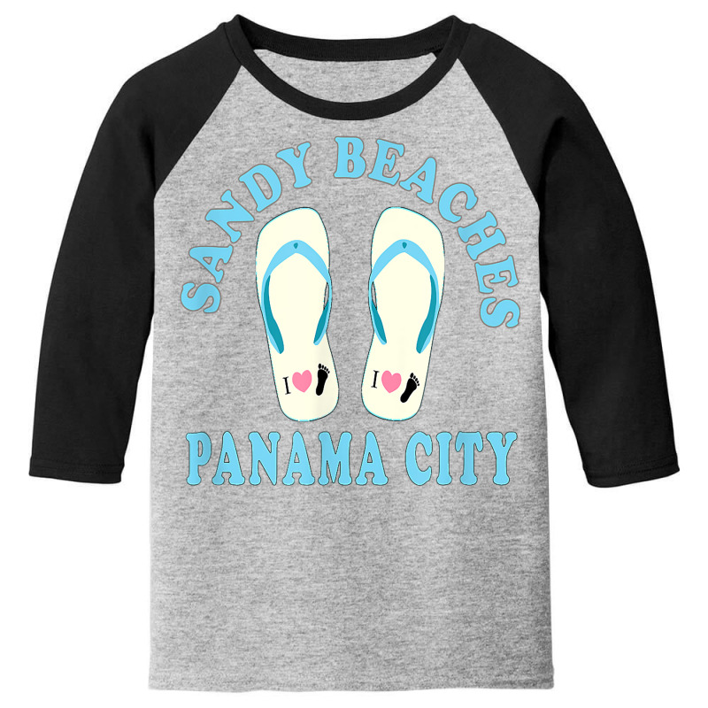 Panama City Vacation Sandy Beaches I Heart Flip Flops T Shirt Youth 3/4 Sleeve by dequariusgoblirsch | Artistshot