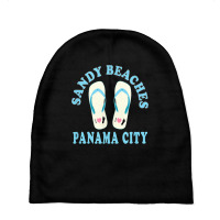 Panama City Vacation Sandy Beaches I Heart Flip Flops T Shirt Baby Beanies | Artistshot