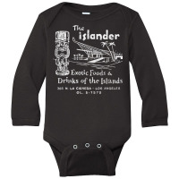 Tiki Bar  The Islander  Hawaiian Style  Vintage Americana T Shirt Long Sleeve Baby Bodysuit | Artistshot