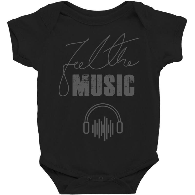 Feel The Music Baby Bodysuit by Şenay | Artistshot