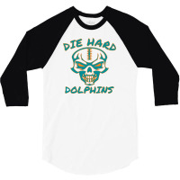 Die Hard Dolphins 3/4 Sleeve Shirt | Artistshot