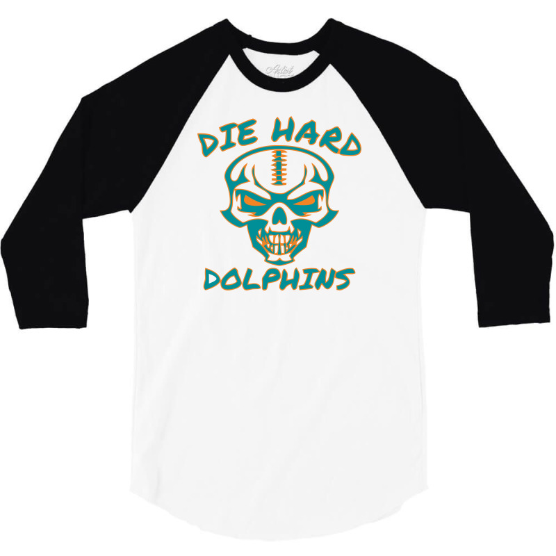 Die Hard Dolphins 3/4 Sleeve Shirt | Artistshot