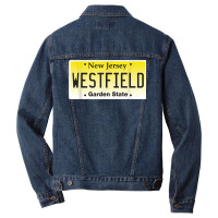 Westfield Nj Hometown New Jersey License Plate Graphic T Shirt Men Denim Jacket | Artistshot