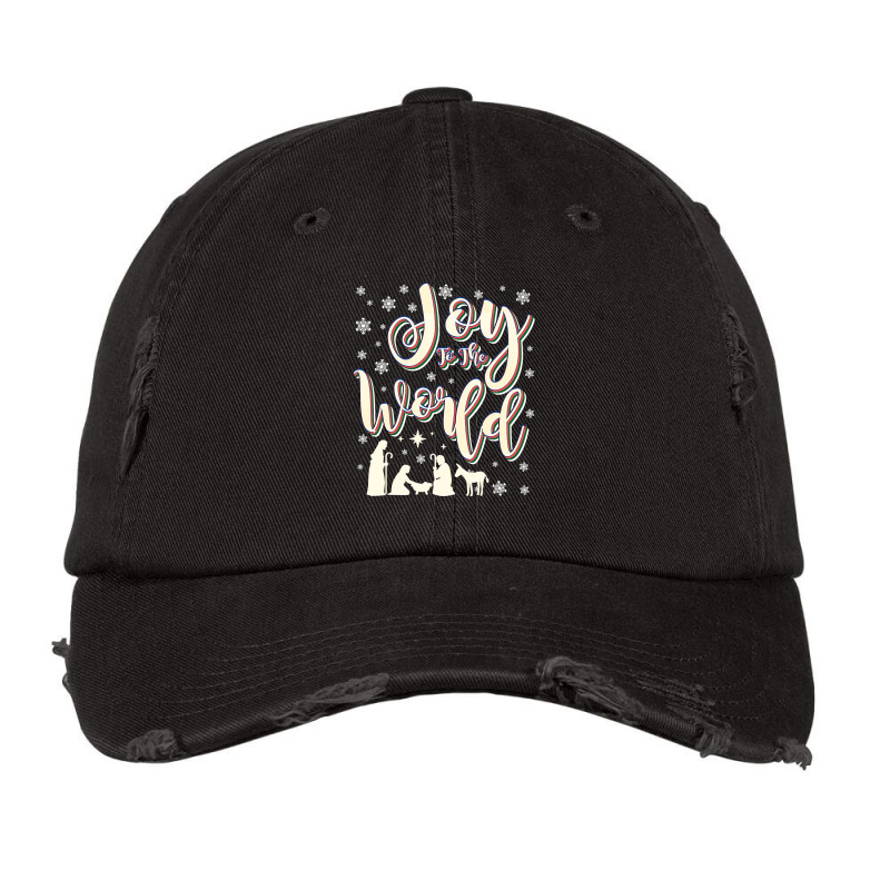 Vintage Joy To The World Jesus Nativity Retro Christmas Vintage Cap by Hoangduong | Artistshot