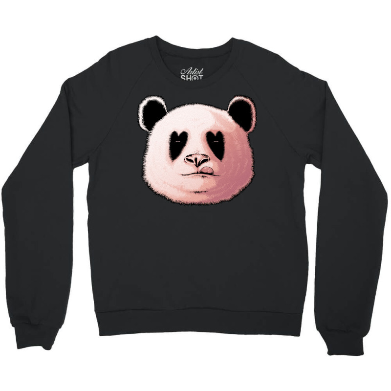 Panda In Love Crewneck Sweatshirt | Artistshot