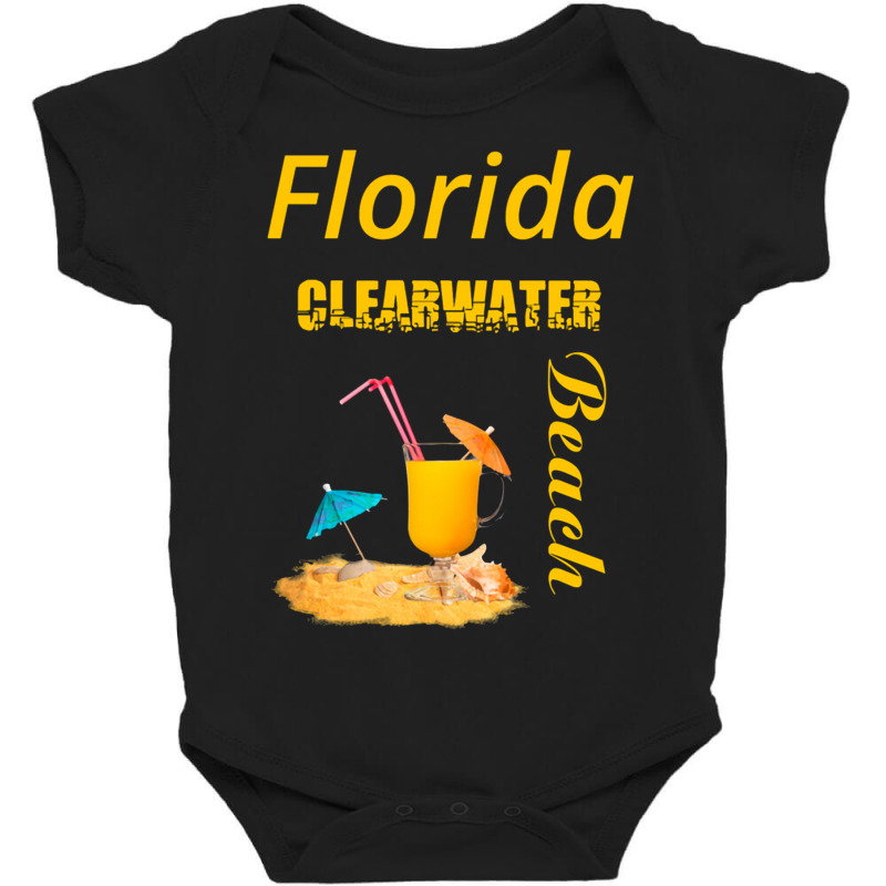 Florida Clearwater Beach Baby Bodysuit by DTABoutique | Artistshot