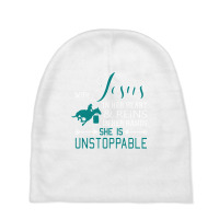 With Jesus In Her Heart   Reins In Her Hands, She Is Pullover Baby Beanies | Artistshot