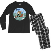 Tin Tin Sea Adventure With Captain Haddock T Shirt Men's Long Sleeve Pajama Set | Artistshot