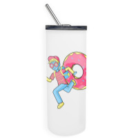 Just Run Because Love Donut Skinny Tumbler | Artistshot