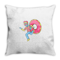 Just Run Because Love Donut Throw Pillow | Artistshot