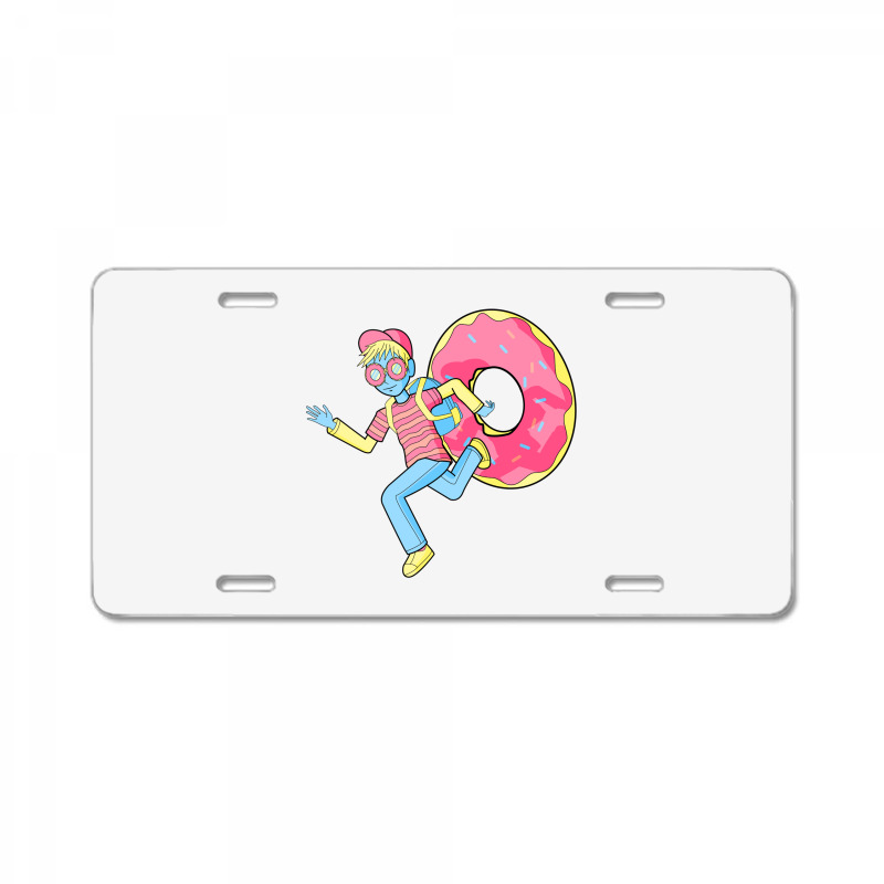 Just Run Because Love Donut License Plate | Artistshot