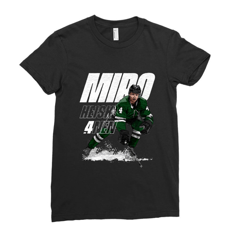 Miro Heiskanen Outline Ladies Fitted T-Shirt by kr205 | Artistshot