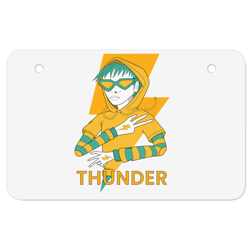 Thunder Man Atv License Plate | Artistshot