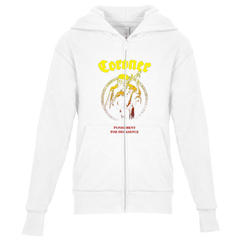 Coroner Punishment For Decadence Youth Zipper Hoodie | Artistshot