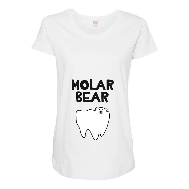 Molar Bear   Funny Polar Bear Maternity Scoop Neck T-shirt by mampubae | Artistshot