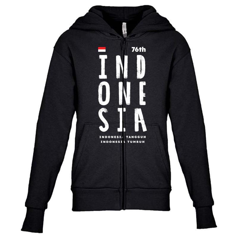 76th Indonesia Independence Day 17th Of August 2021 Premium T Shirt Youth Zipper Hoodie | Artistshot