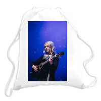 Phoebebridgers Playing The Guitar Drawstring Bags | Artistshot