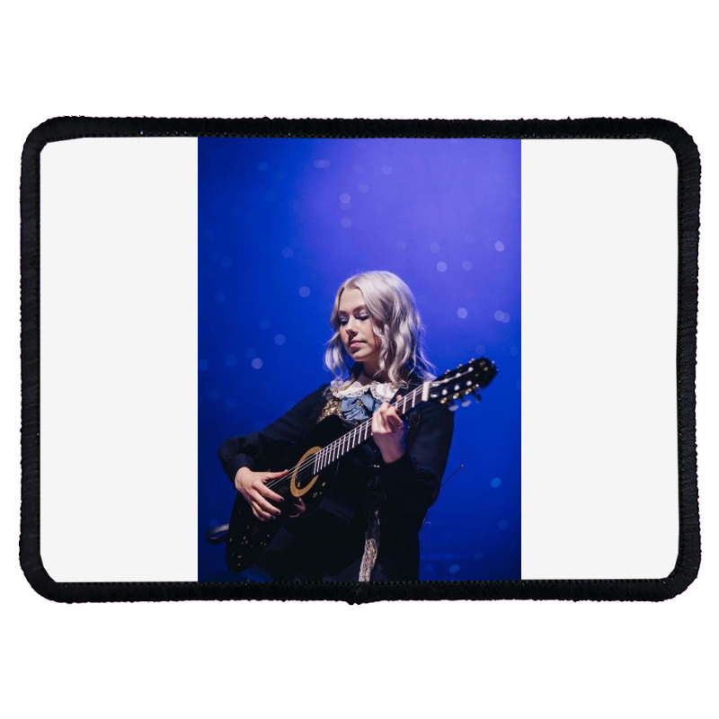 Phoebebridgers Playing The Guitar Rectangle Patch | Artistshot