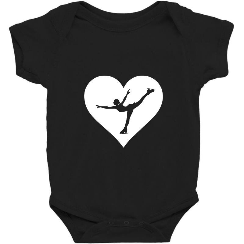 Heart Ice Skating Baby Bodysuit by netintern | Artistshot