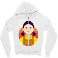 Red Light Green Light   Game Doll Zipper Hoodie | Artistshot