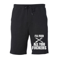 Bbq I'll Feed All You Fuckers Barbecue Cookout Chef Tank Top Fleece Short | Artistshot