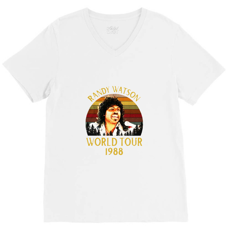 Coming To America Randy World Tour 1988 Vintage V-neck Tee | Artistshot