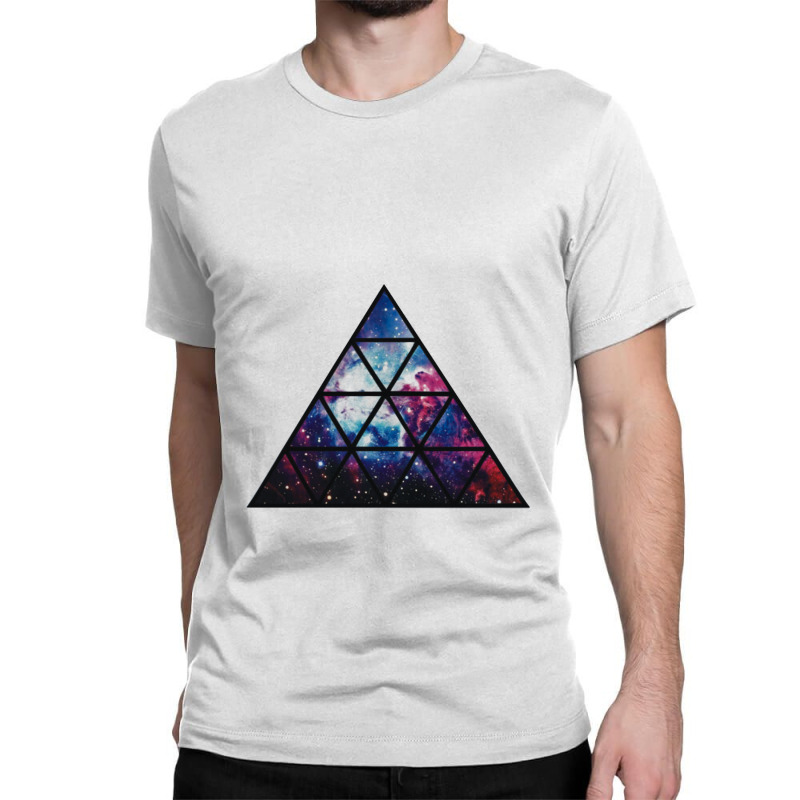 Galaxy Triangle Funny Banter Illuminati Stars Planets Bold Eye Classic T-shirt | Artistshot