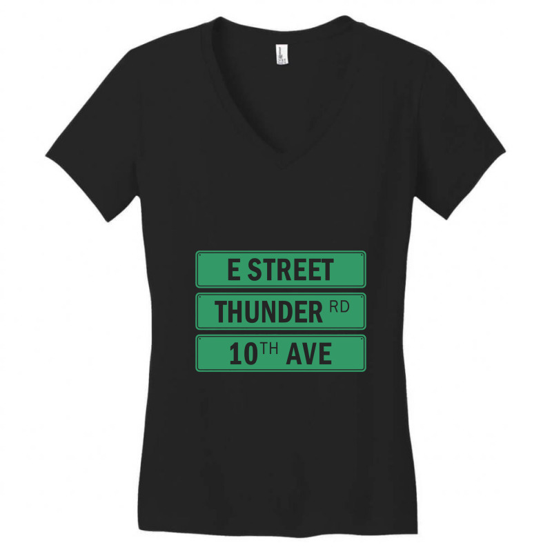 Springsteen E Street Thunder Women's V-Neck T-Shirt by mampubae | Artistshot