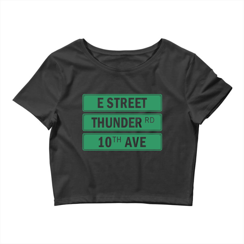 Springsteen E Street Thunder Crop Top by mampubae | Artistshot