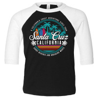 Retro Santa Cruz California Sandy Beaches Breaking Waves Pullover Hood Toddler 3/4 Sleeve Tee | Artistshot