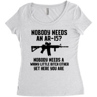 Nobody Needs An Ar-15 Women's Triblend Scoop T-shirt | Artistshot