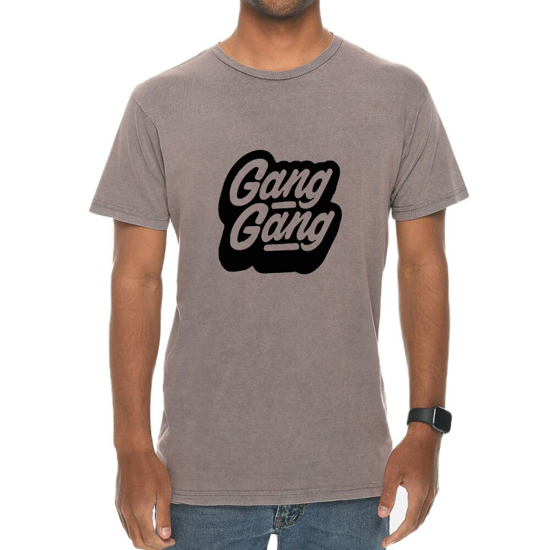 Custom Gang Gang Vintage T-shirt By Namungtakon - Artistshot