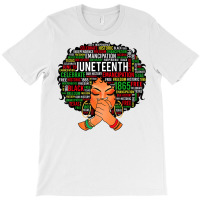 Juneteenth Independence Day Afro Word Art Black Girl Women T Shirt T-shirt | Artistshot