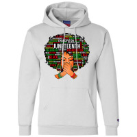 Juneteenth Independence Day Afro Word Art Black Girl Women T Shirt Champion Hoodie | Artistshot