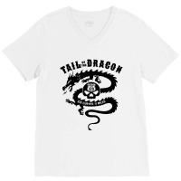 Tail Of The Dragon V-neck Tee | Artistshot