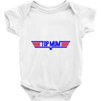 Top Mum   Top Gun Parody Baby Bodysuit | Artistshot