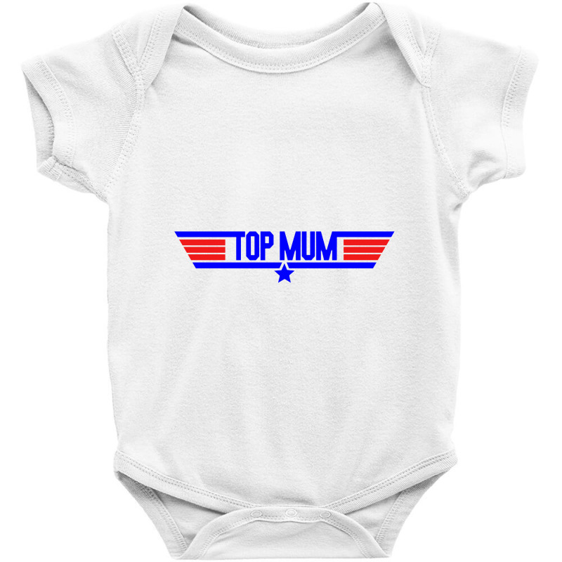 Top Mum   Top Gun Parody Baby Bodysuit | Artistshot