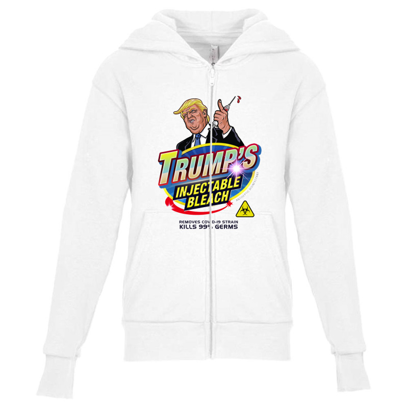 Trump's Injectable Bleach Youth Zipper Hoodie | Artistshot