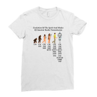 Evolution Of The Spirit And Modes Of Amateur Radio Transmission Ladies Fitted T-shirt | Artistshot