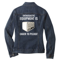 Amateur Ham Radio Operator Funny Sayings Humour Ladies Denim Jacket | Artistshot