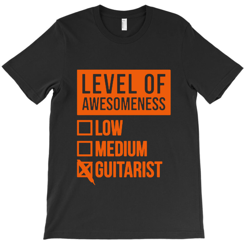 Funny Level Of Awesomeness Low Guitar T-shirt | Artistshot